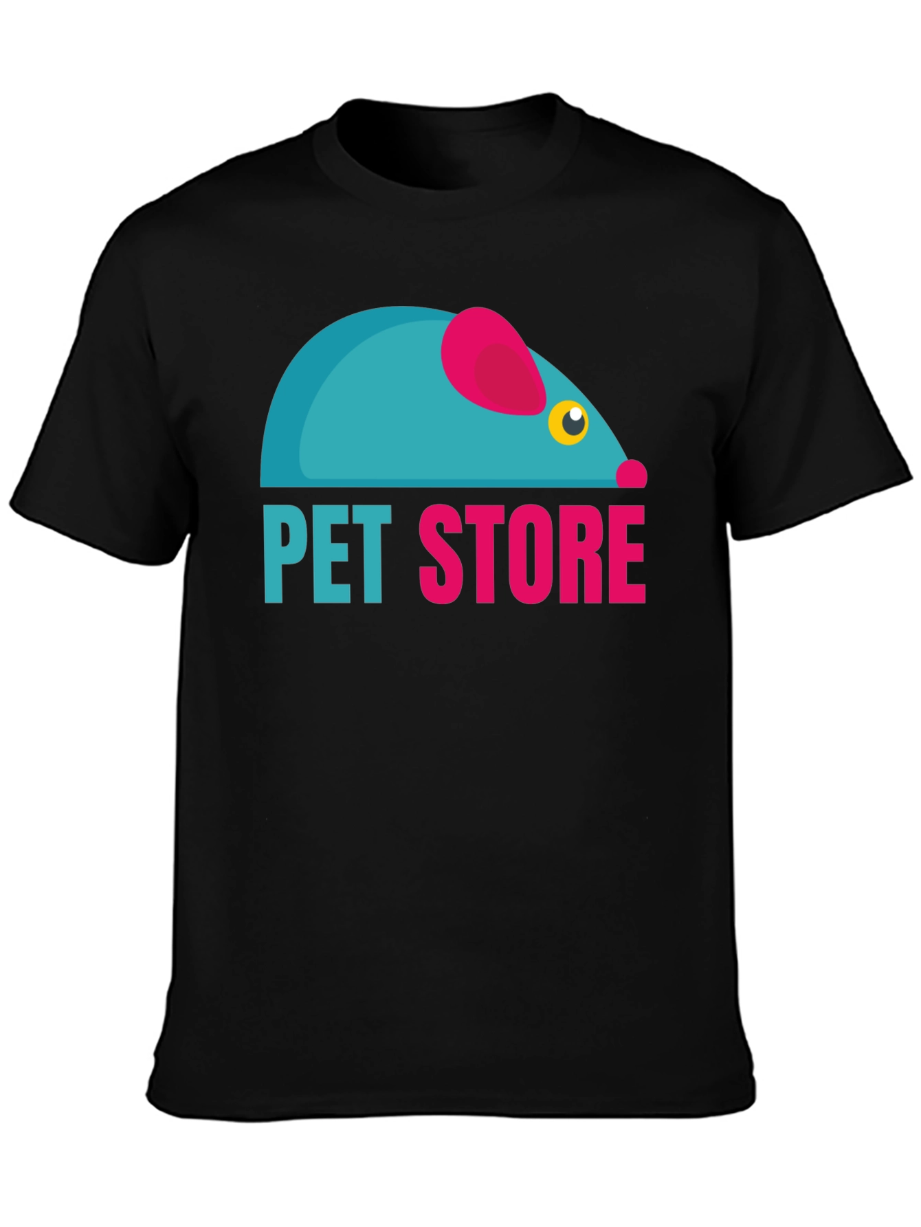 Pet Store Graphic Tee - Black Cotton T-Shirt