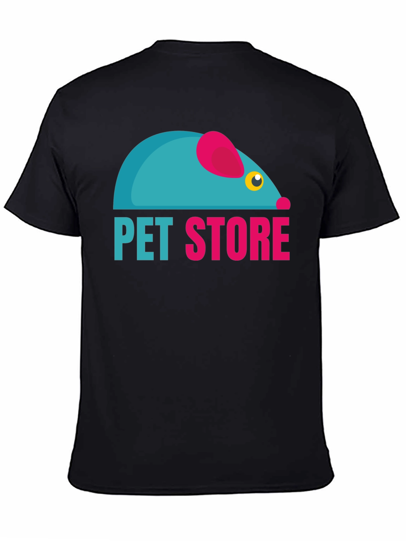 Pet Store Graphic Tee - Black Cotton T-Shirt