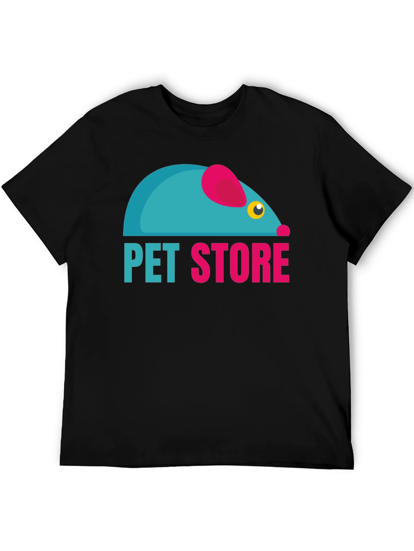 Pet Store Graphic Tee - Black Cotton T-Shirt