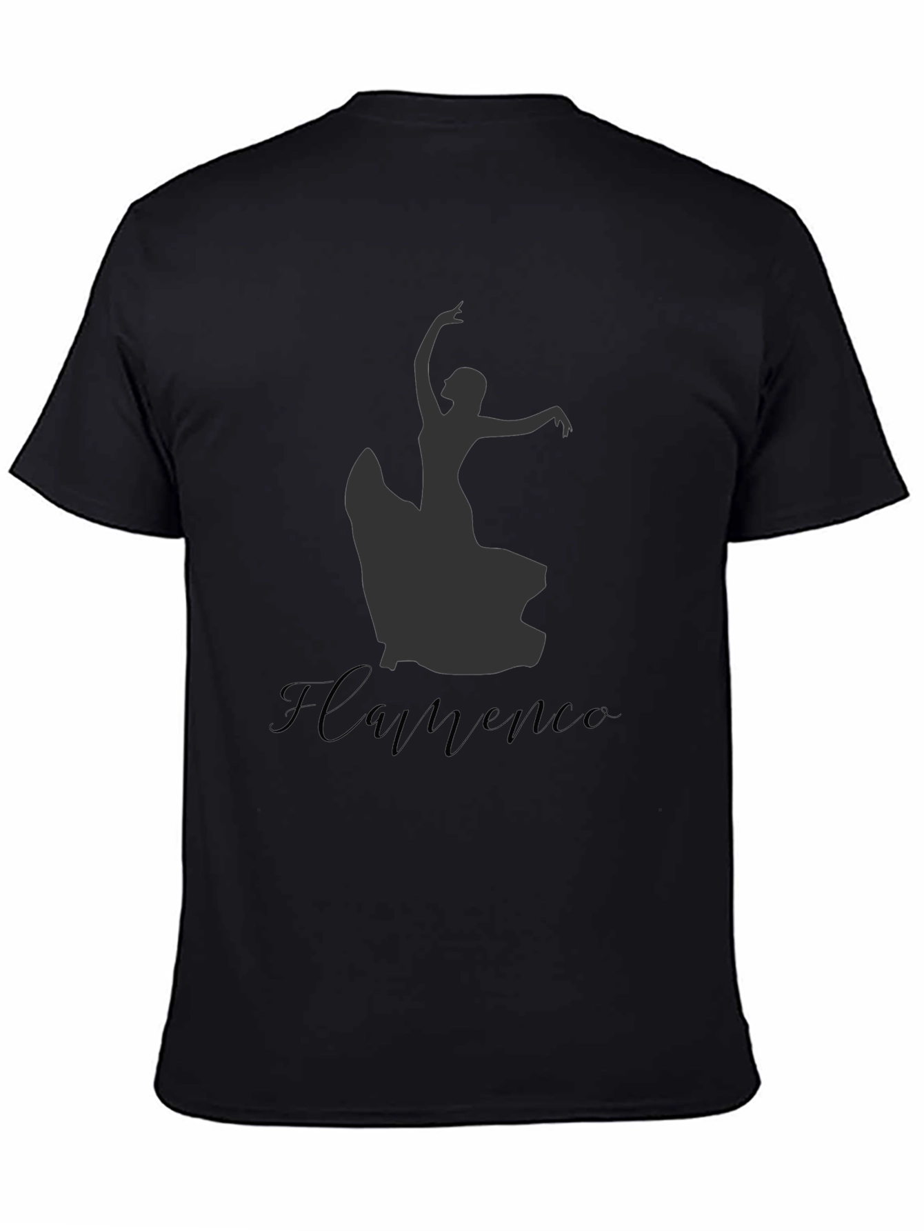Flamenco Dancer Graphic Tee - Stylish Black T-Shirt