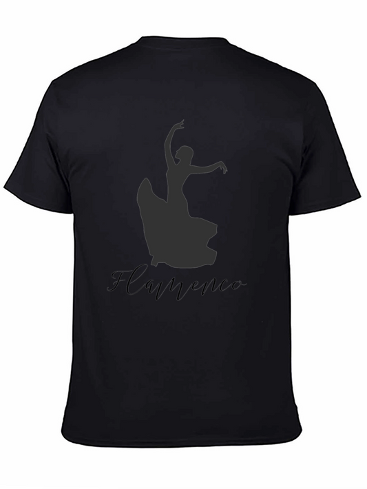 Flamenco Dancer Graphic Tee - Stylish Black T-Shirt