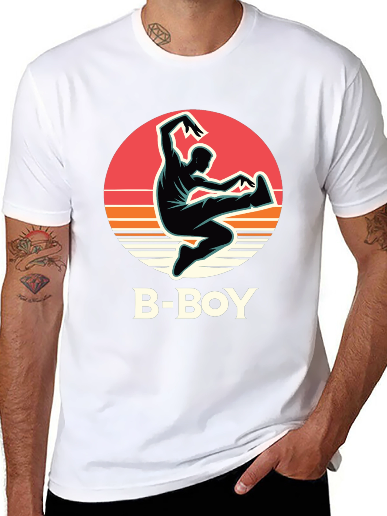 B-Boy Graphic Tee - Retro Dance Style