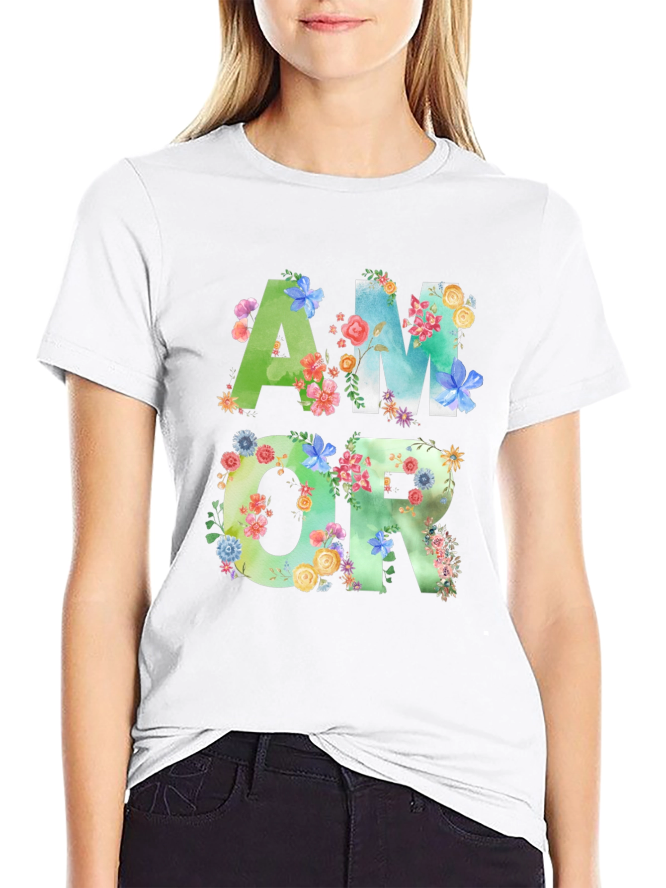 Floral Amor T-Shirt - Stylish Graphic Tee