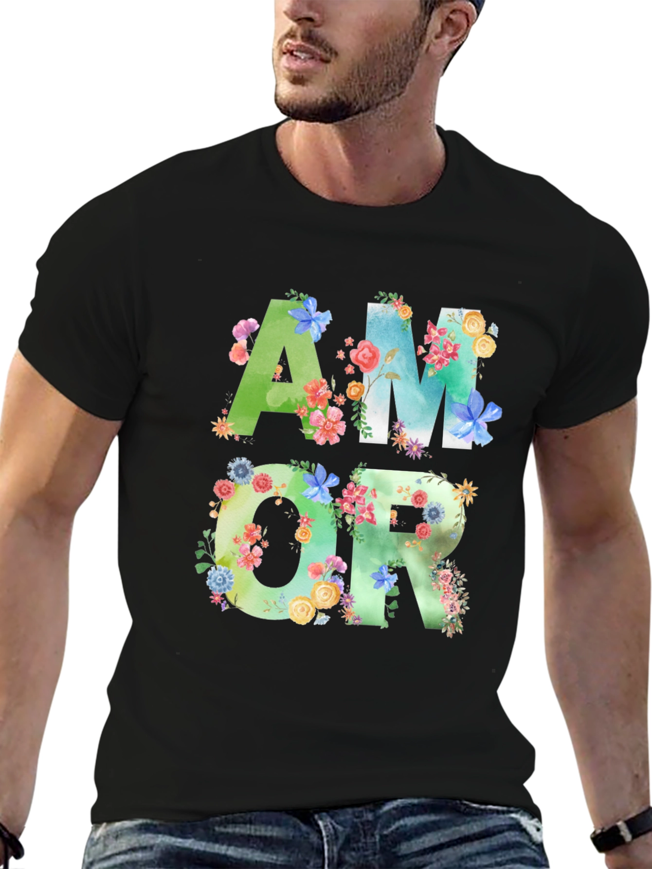 Floral Amor T-Shirt - Stylish Graphic Tee