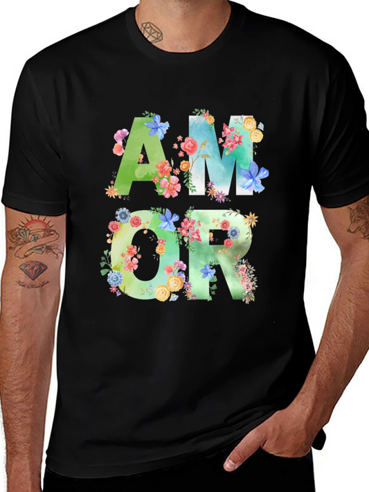Floral Amor T-Shirt - Stylish Graphic Tee