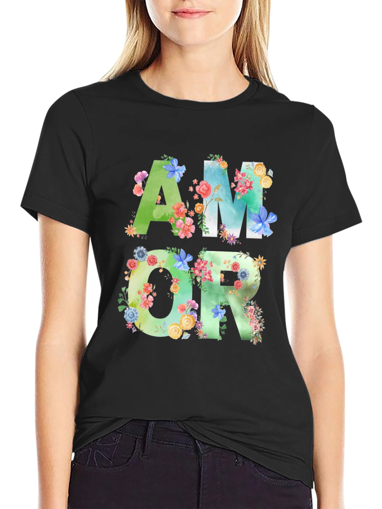 Floral Amor T-Shirt - Stylish Graphic Tee