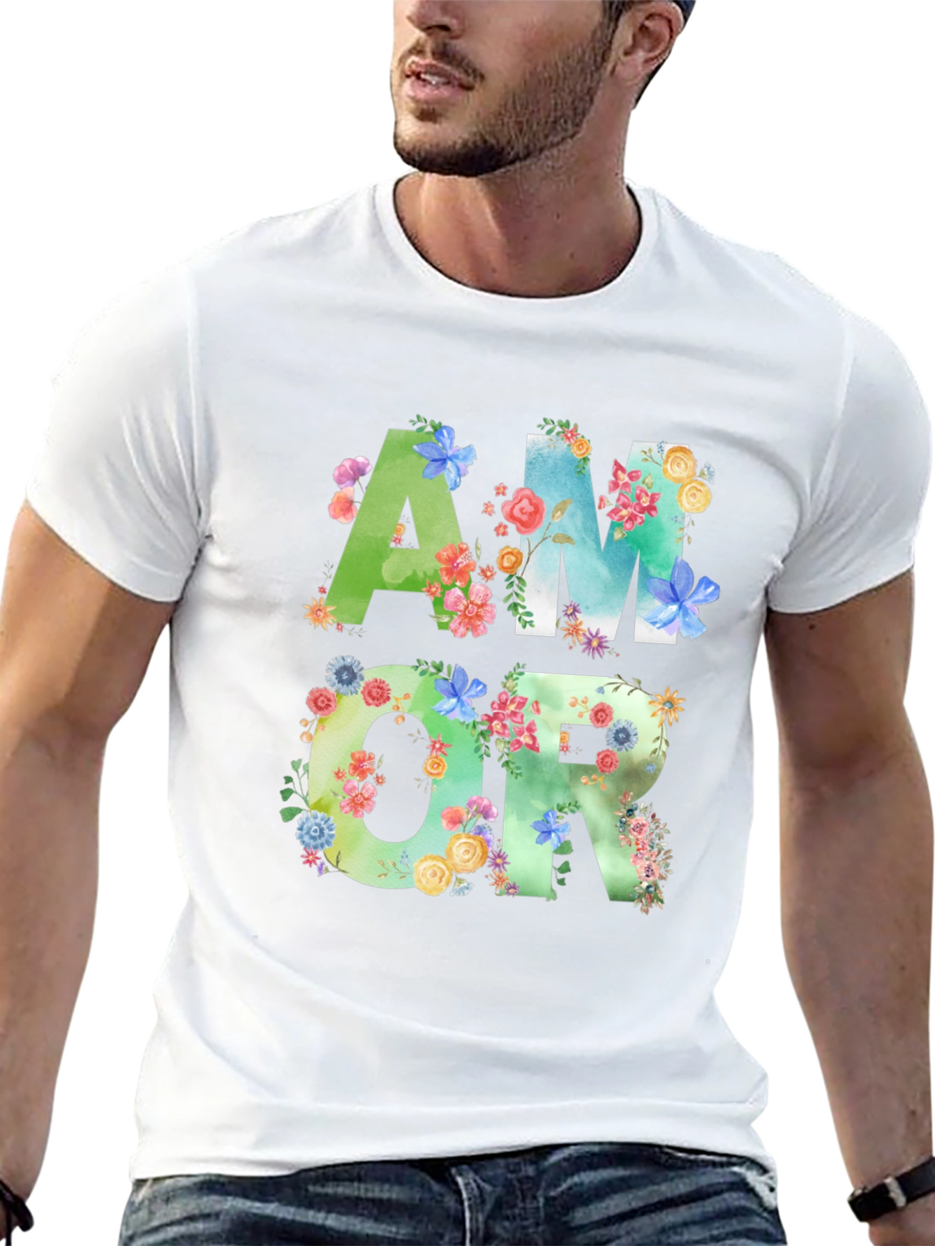Floral Amor T-Shirt - Stylish Graphic Tee