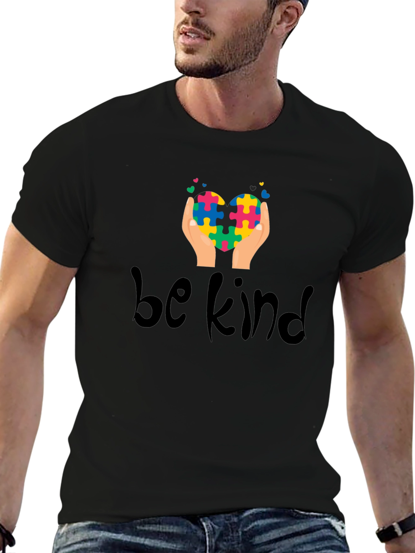 Be Kind Puzzle Heart Tee - Autism Awareness Shirt
