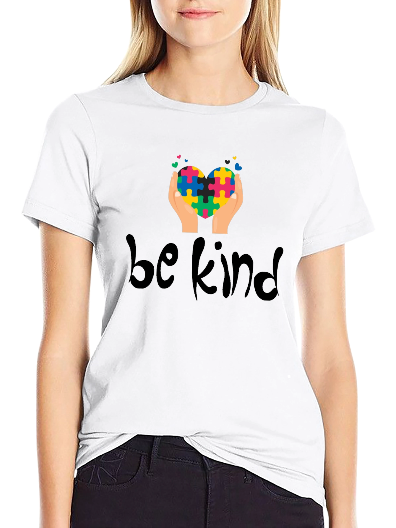 Be Kind Puzzle Heart Tee - Autism Awareness Shirt
