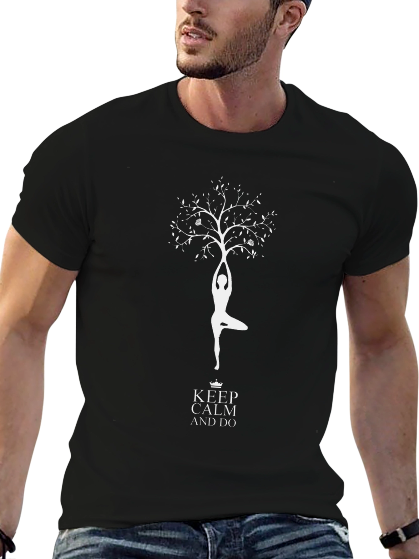 Keep Calm and Do Yoga Tree Pose T-Shirt