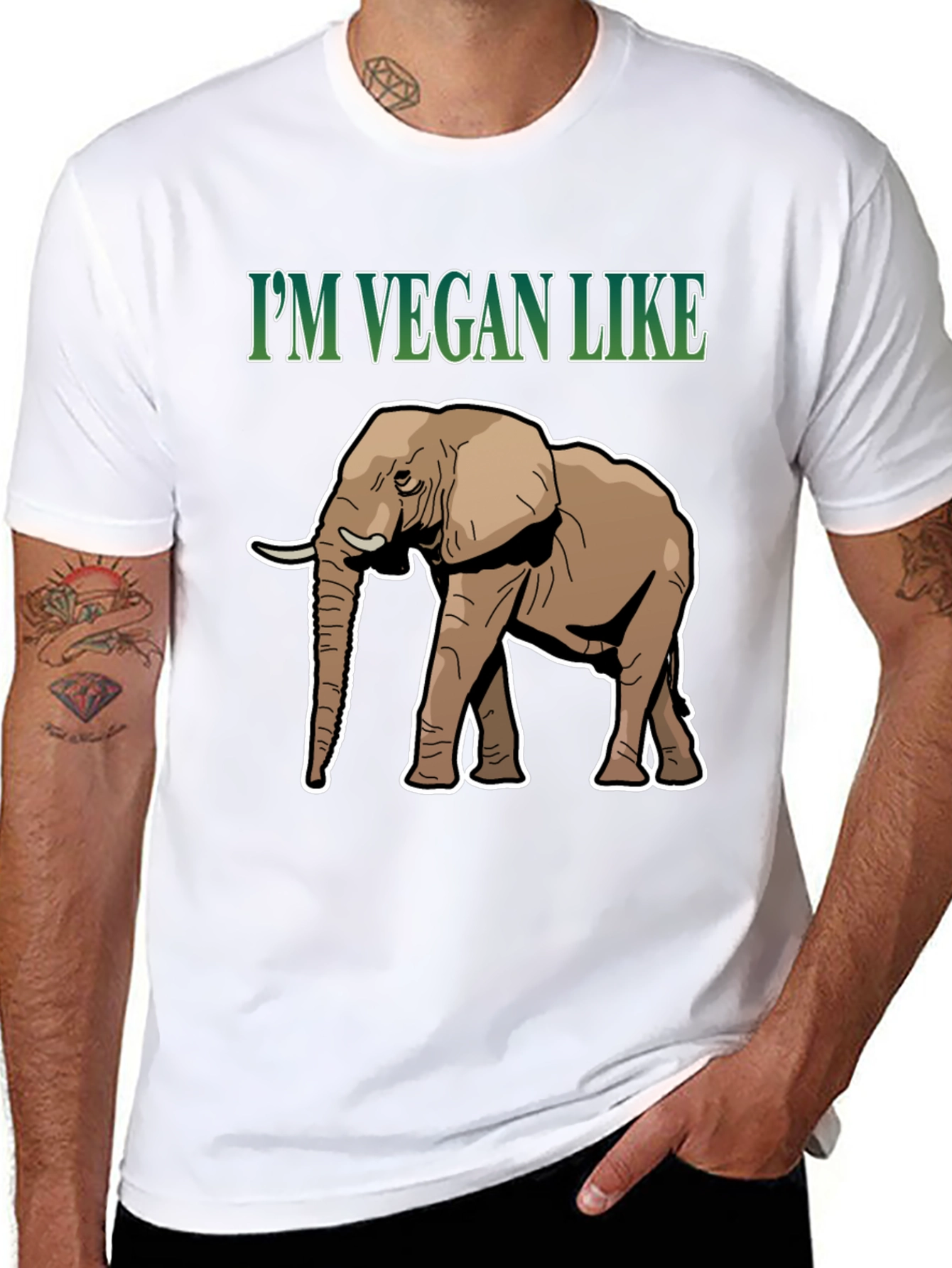 Im Vegan Like Elephant T-Shirt - Animal Lover Tee