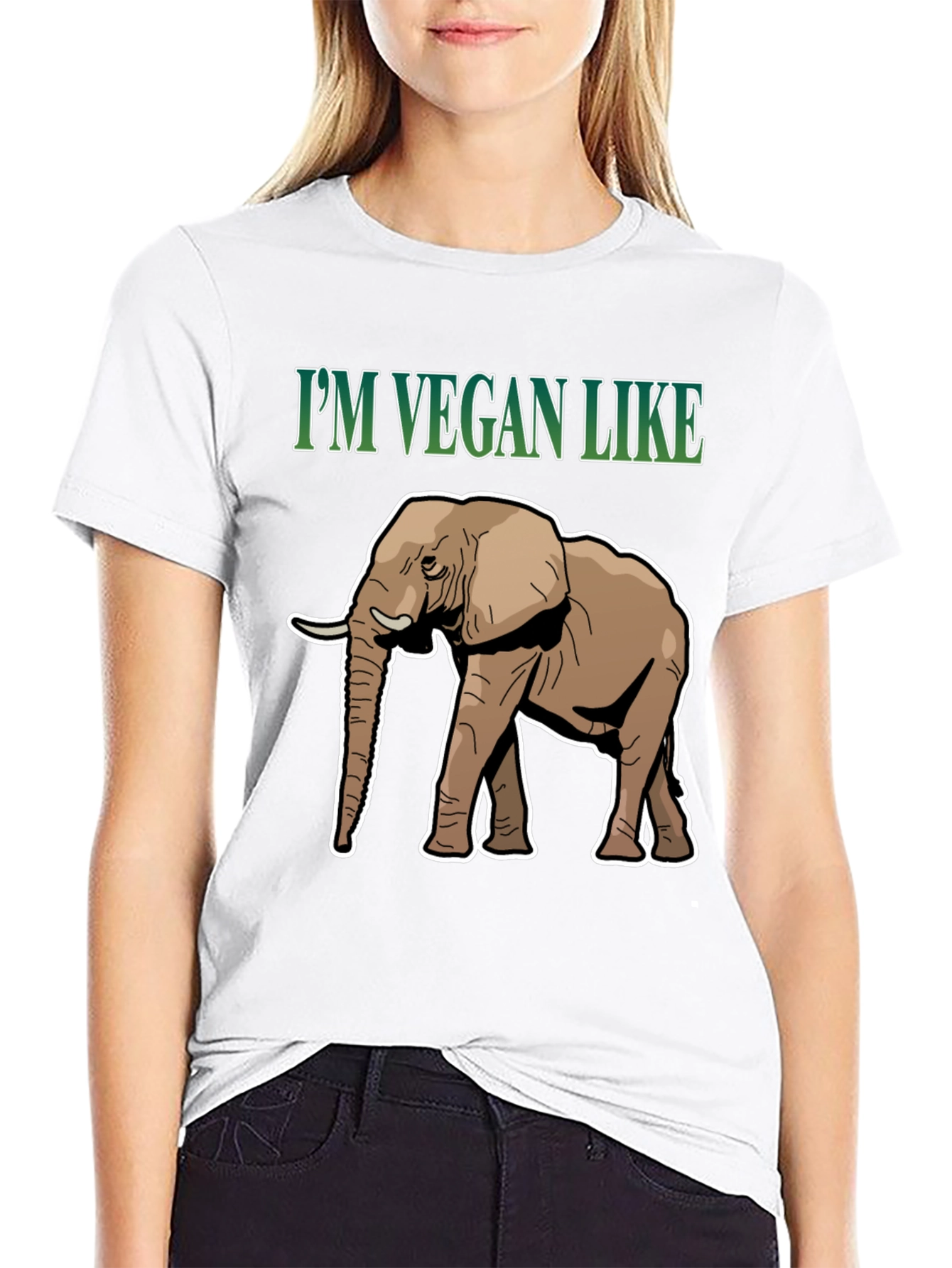 Im Vegan Like Elephant T-Shirt - Animal Lover Tee