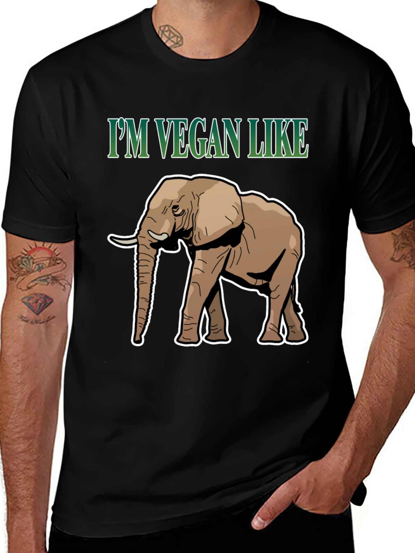 Im Vegan Like Elephant T-Shirt - Animal Lover Tee
