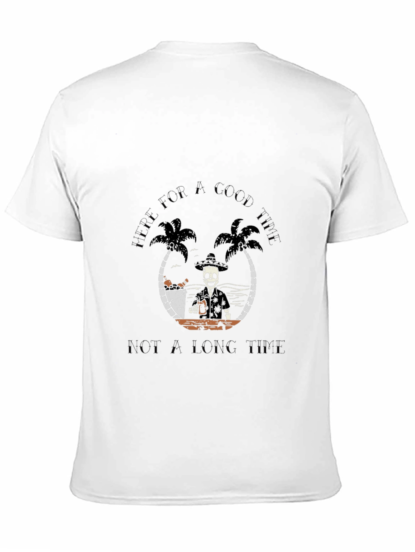 Here for a Good Time Skeleton Graphic Tee