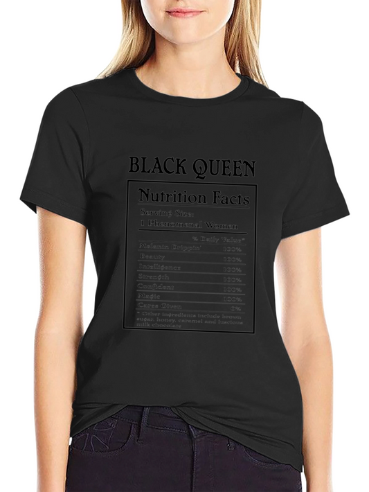 Black Queen Nutrition Facts Graphic Tee