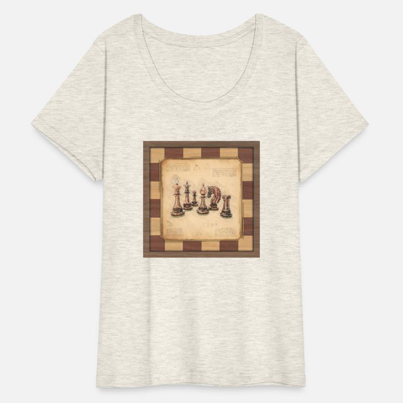 Old Fashioned Vintage Chess Pieces Art for Players