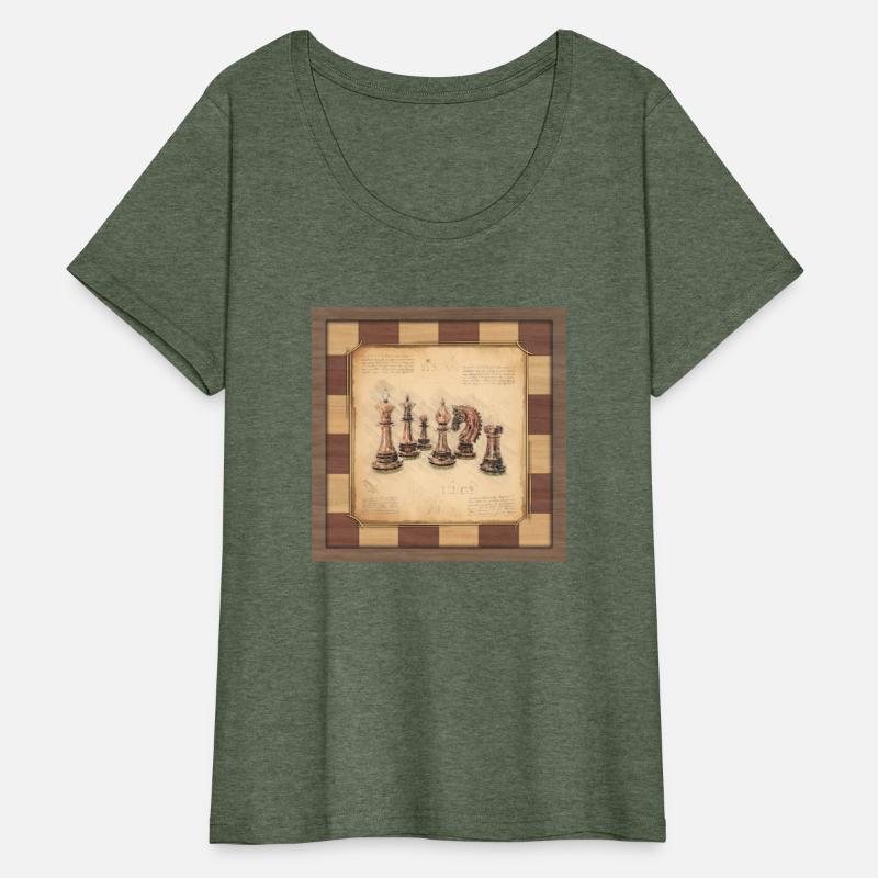 Old Fashioned Vintage Chess Pieces Art for Players