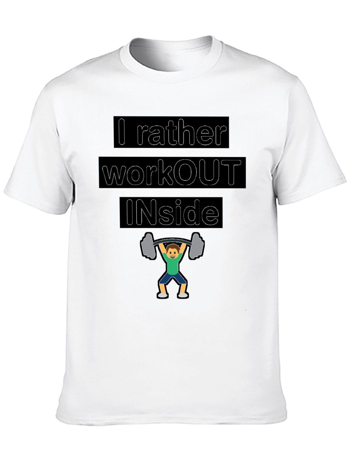 Workout Inside T-Shirt - Gym Humor Tee
