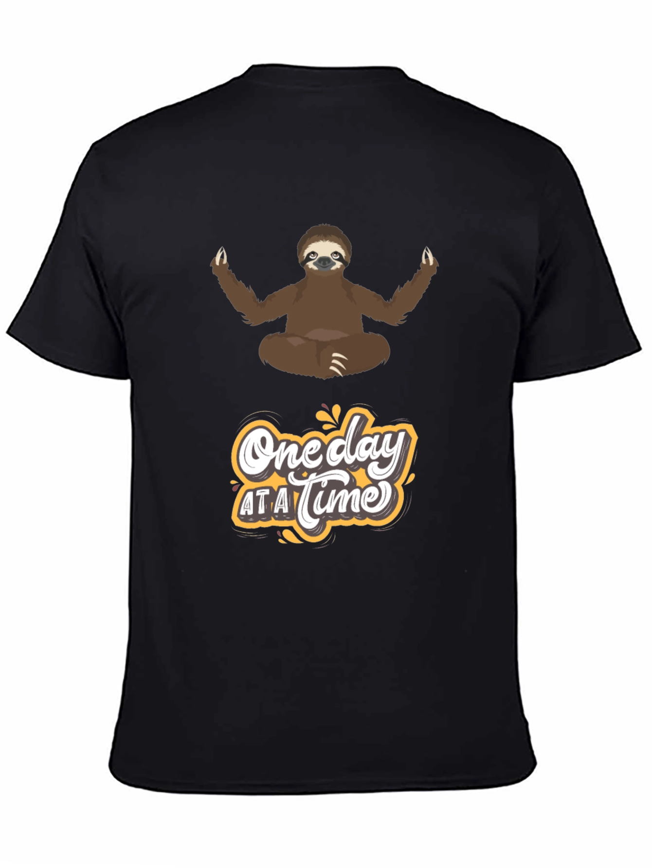 Meditating Sloth T-Shirt - One Day at a Time