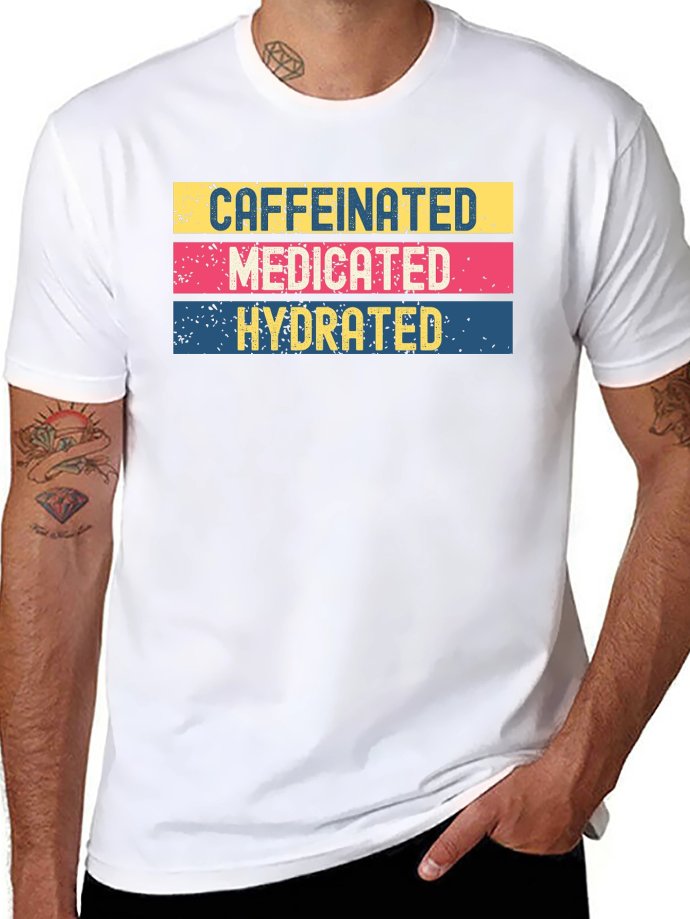 Caffeinated Medicated Hydrated Graphic Tee