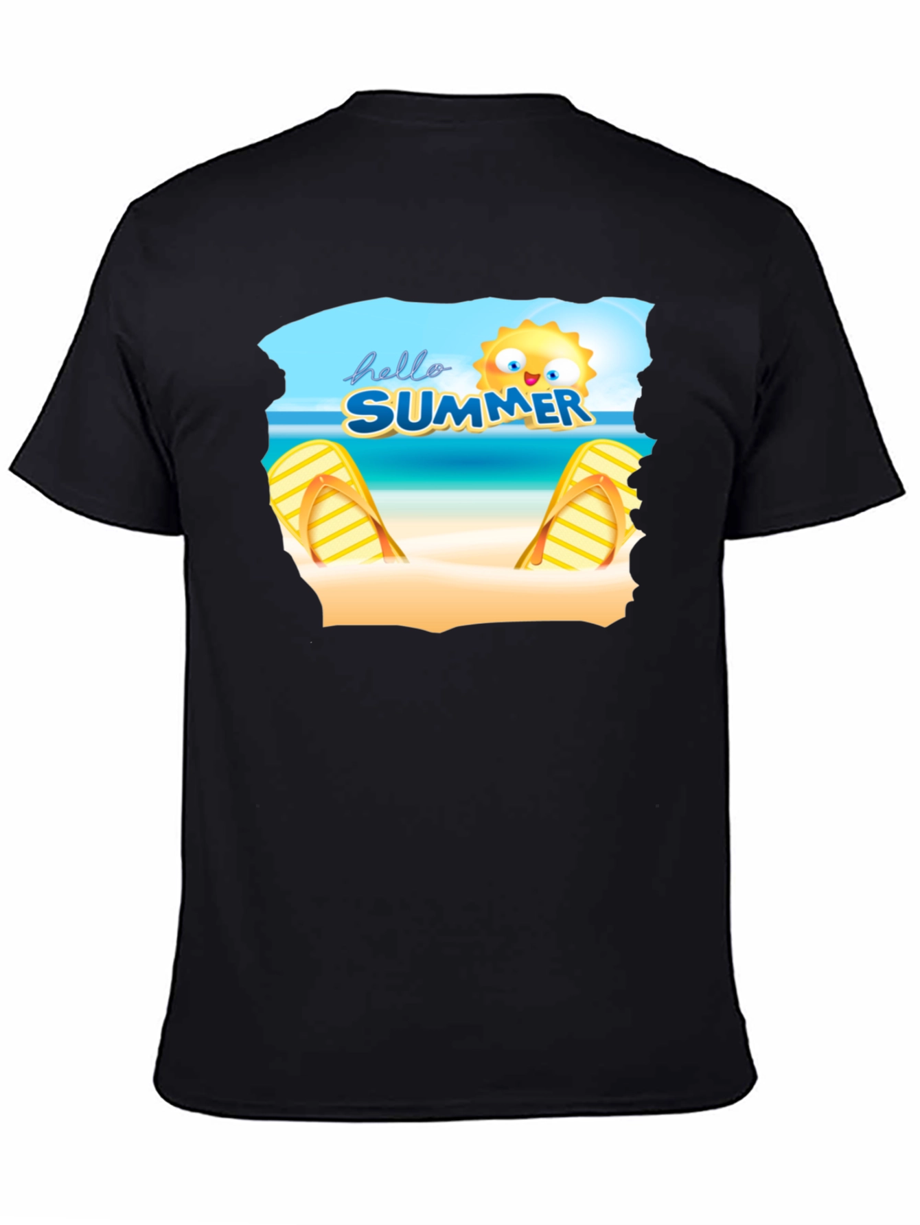 Hello Summer Beach T-Shirt Black