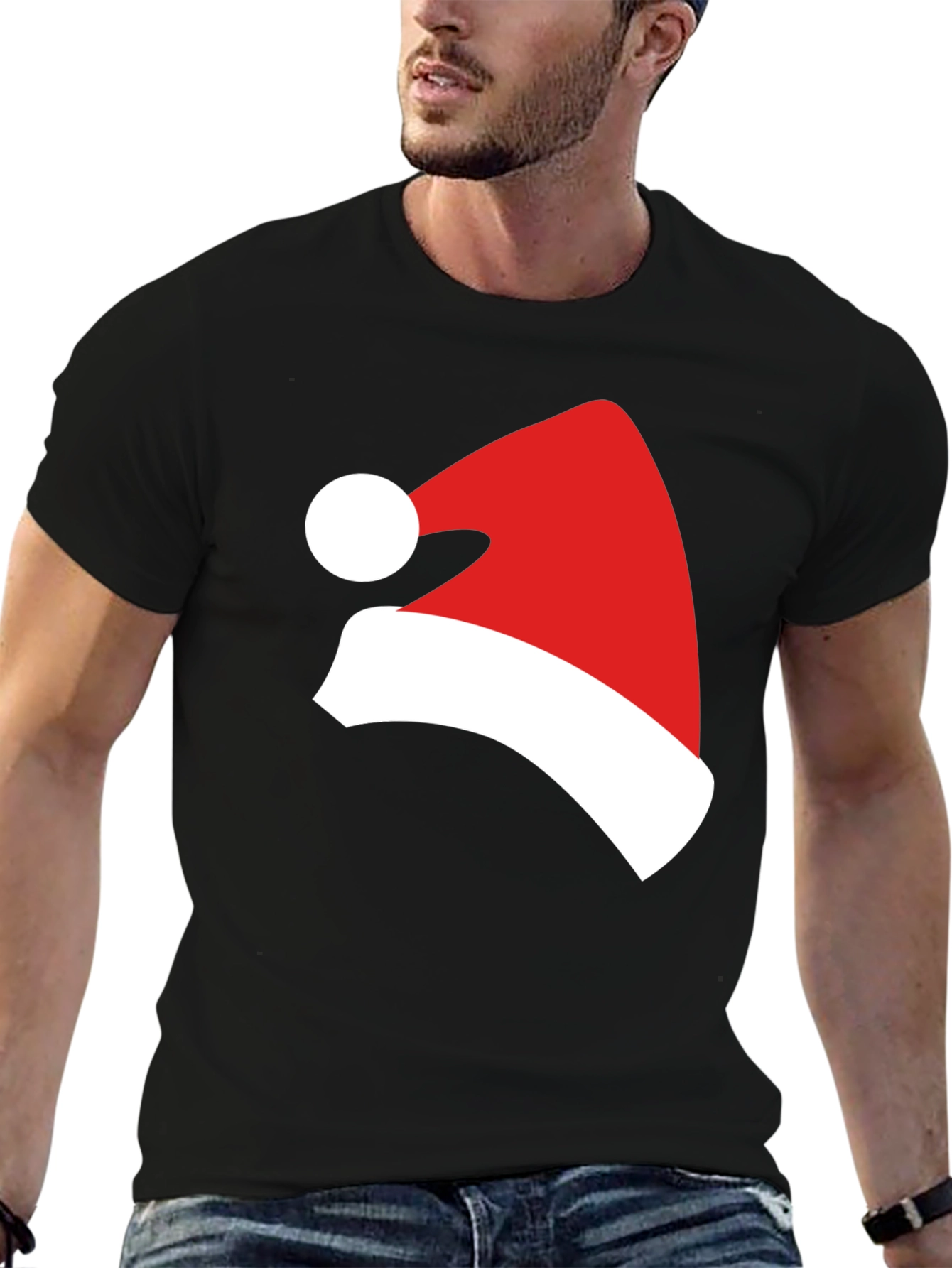 Festive Santa Hat Graphic Tee
