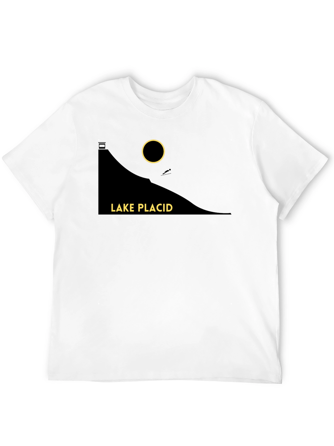 Lake Placid Graphic T-Shirt - Stylish Black Tee