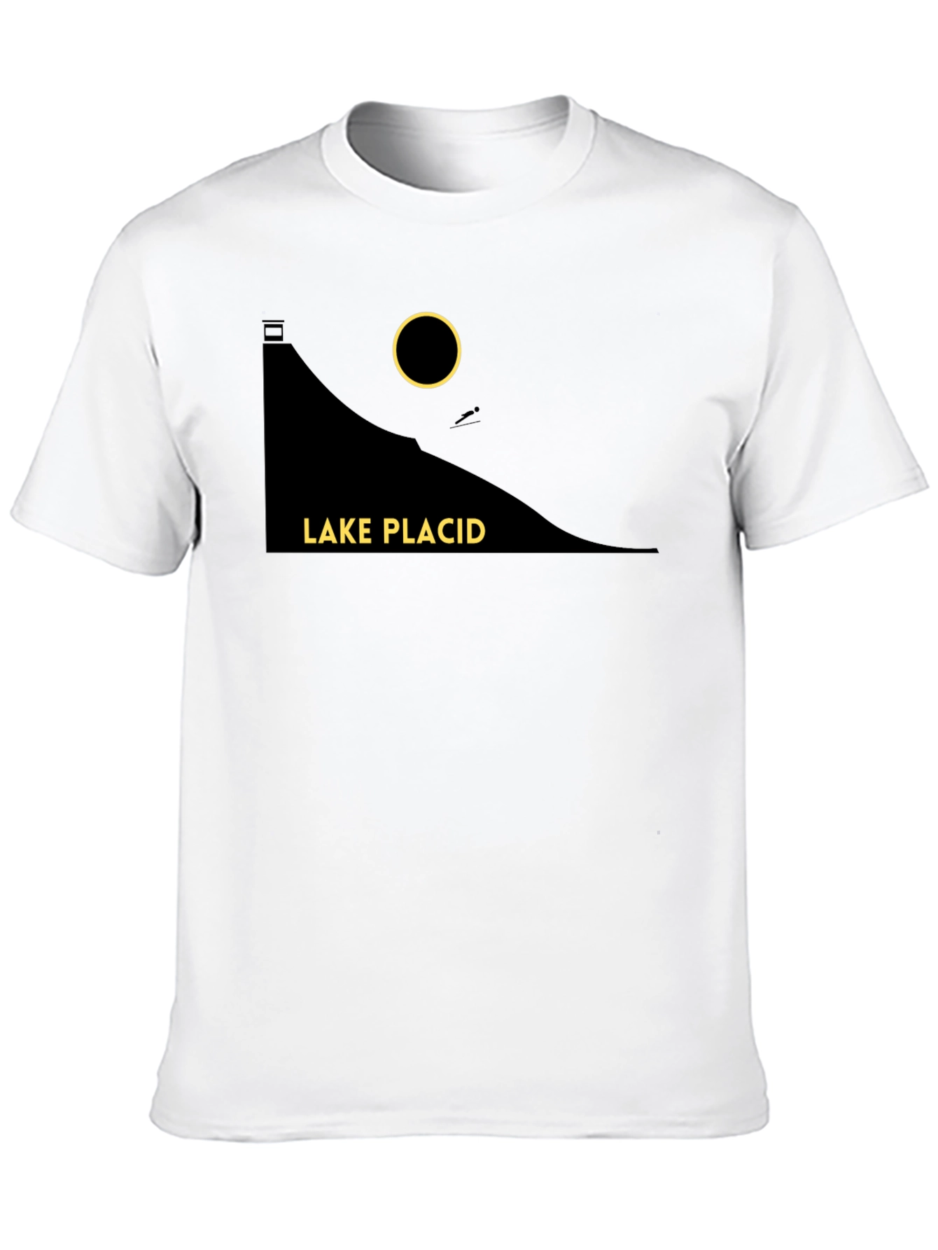 Lake Placid Graphic T-Shirt - Stylish Black Tee