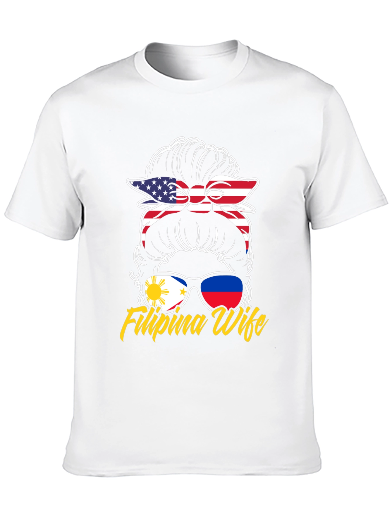 Filipina Wife T-Shirt - USA Flag