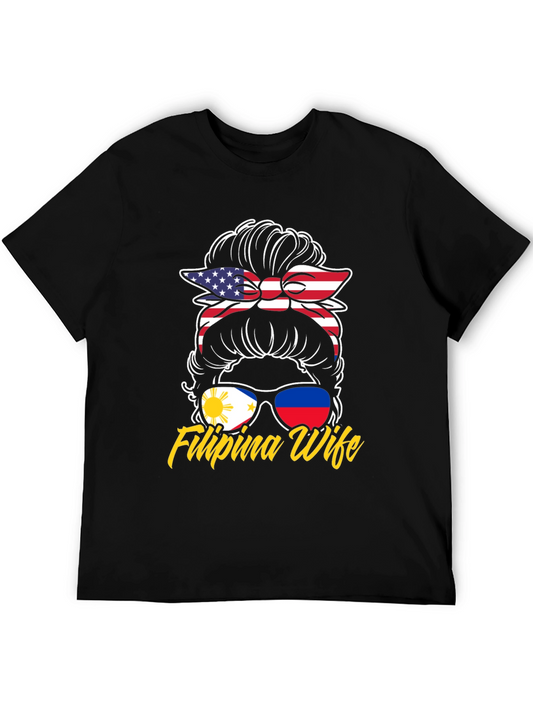 Filipina Wife T-Shirt - USA Flag