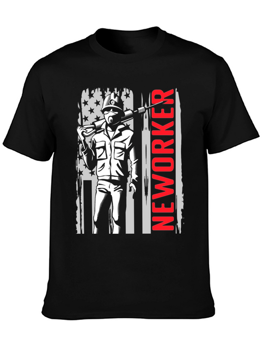 Newworker Miner T-Shirt - American Flag