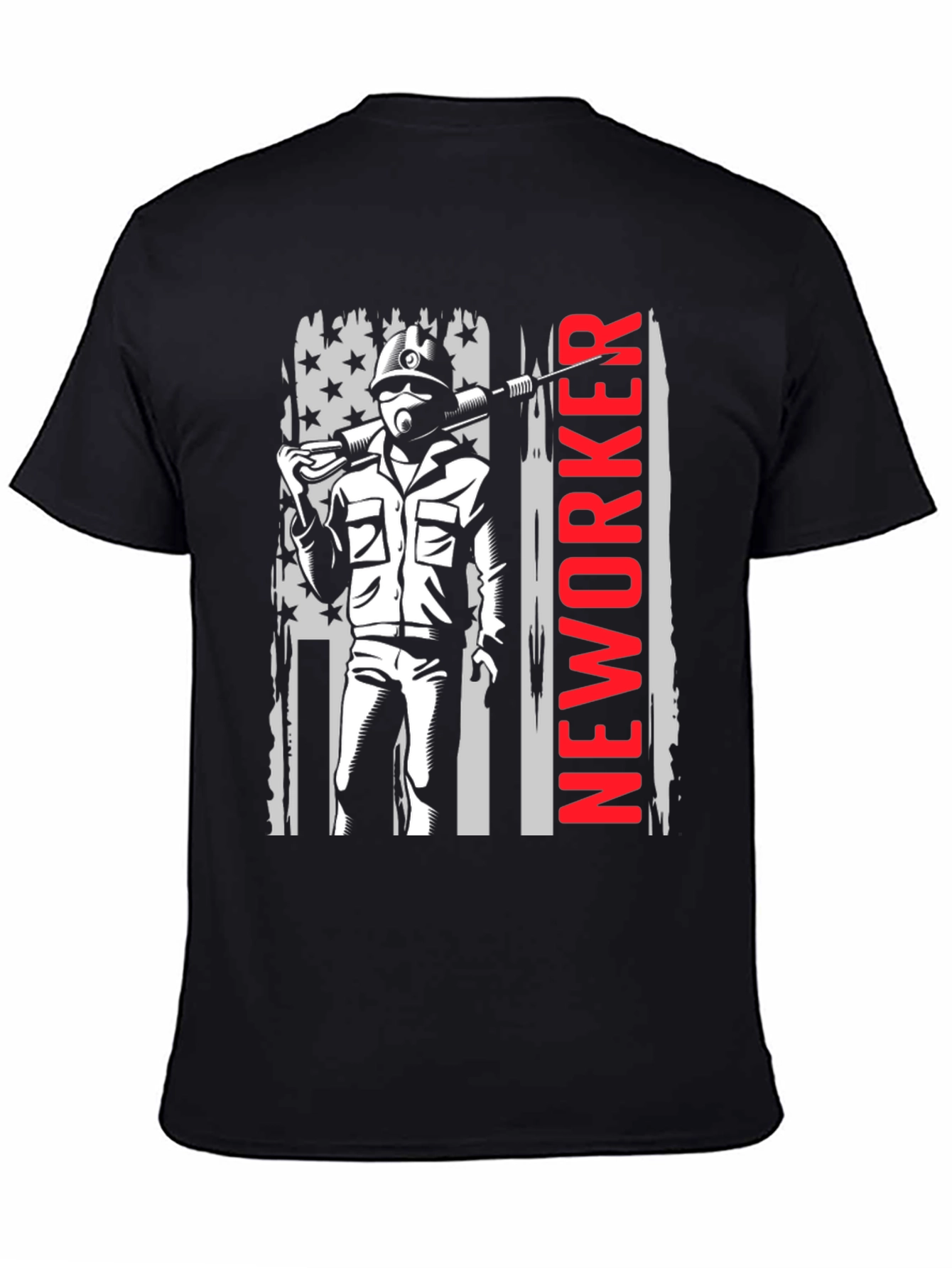 Newworker Miner T-Shirt - American Flag