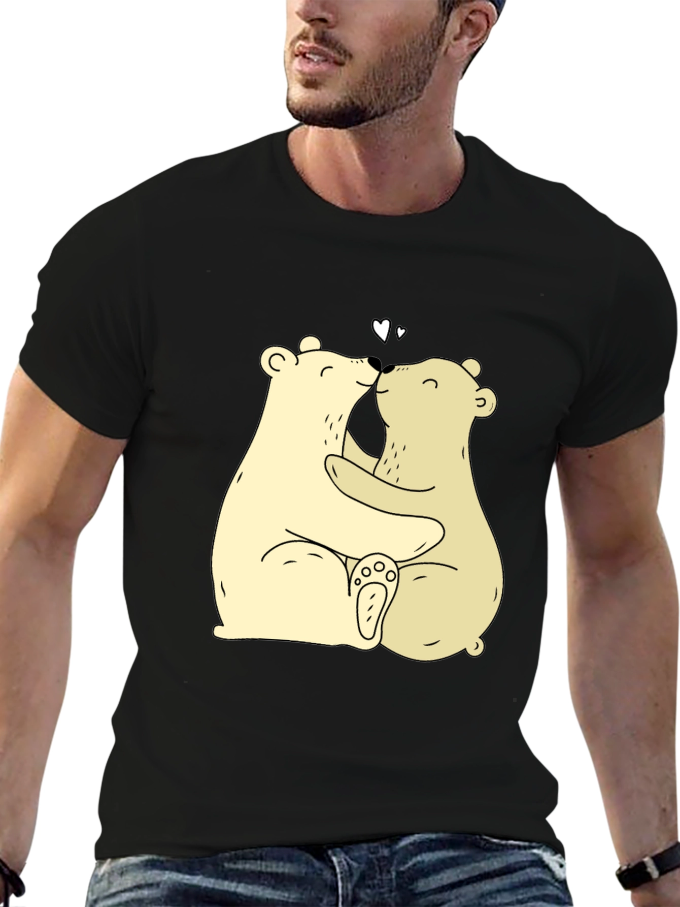 Bear Hug Graphic Tee - Cute & Comfortable