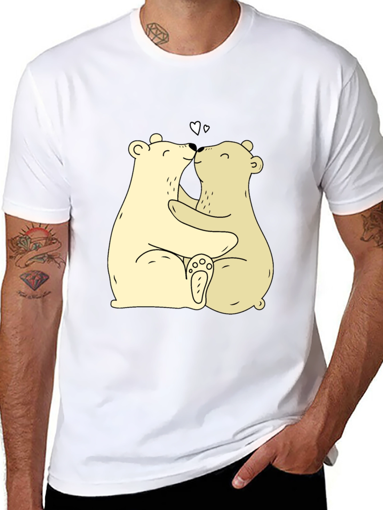 Bear Hug Graphic Tee - Cute & Comfortable