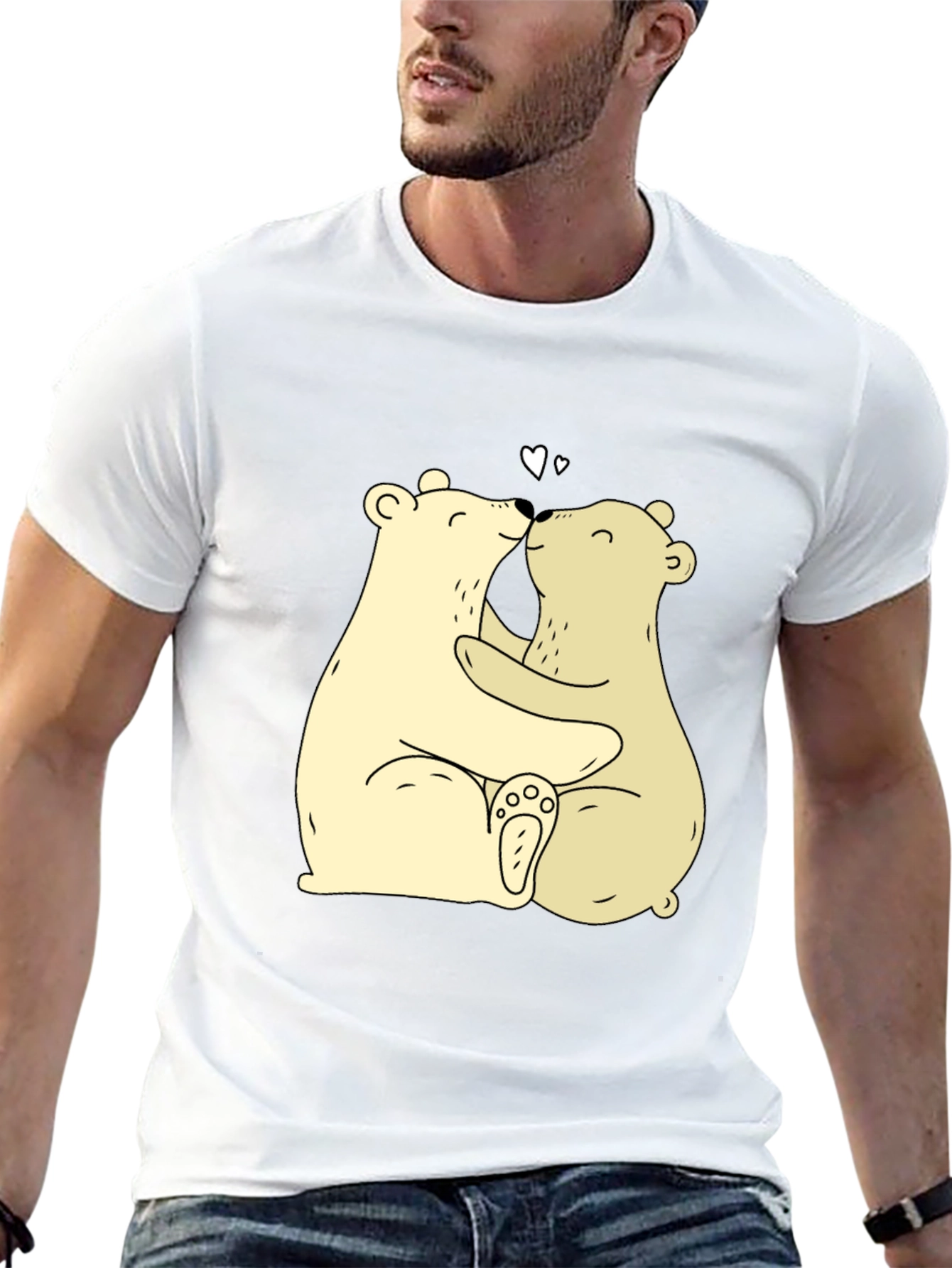 Bear Hug Graphic Tee - Cute & Comfortable