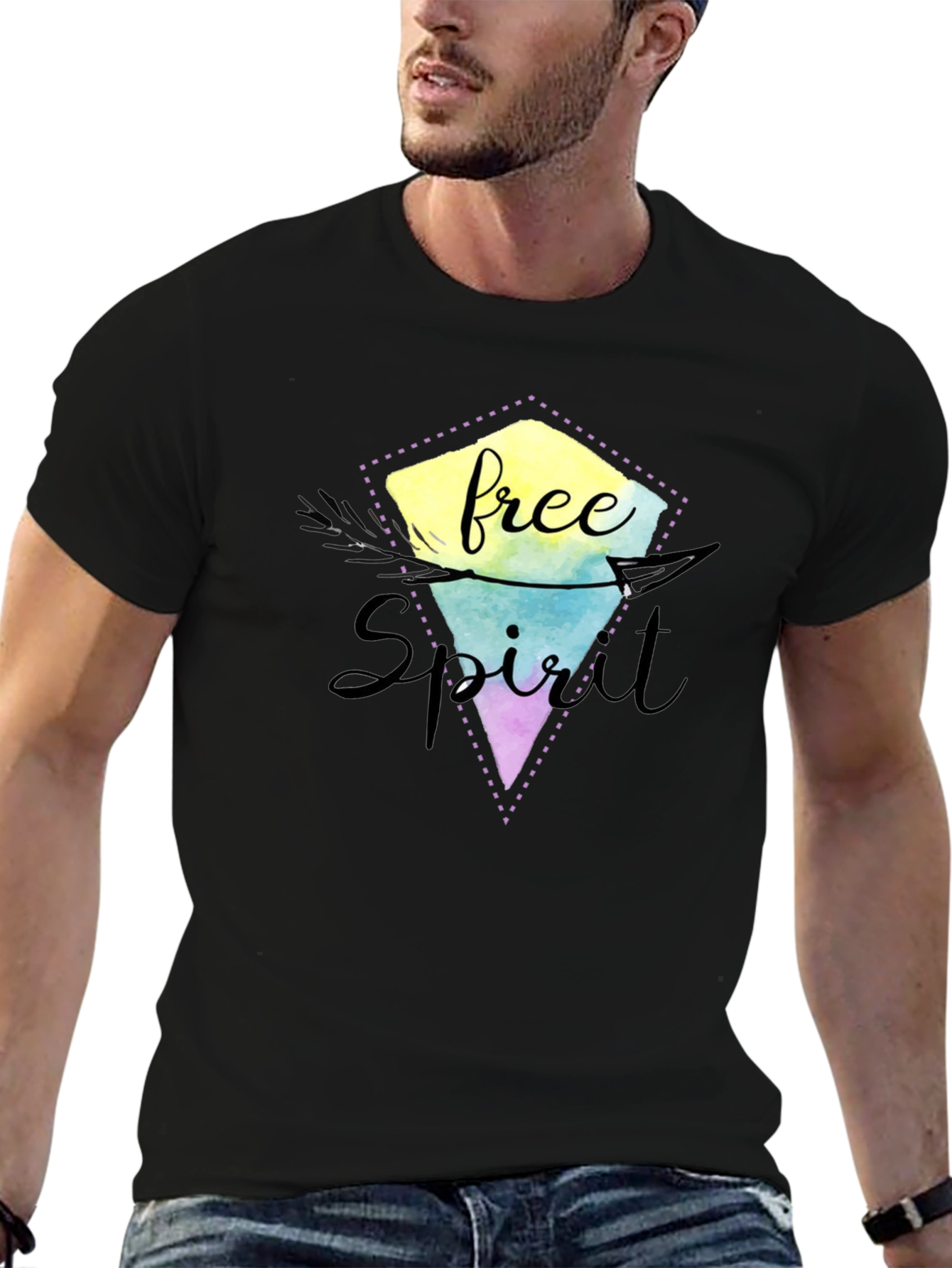 Free Spirit Graphic Tee - Black Unisex Shirt