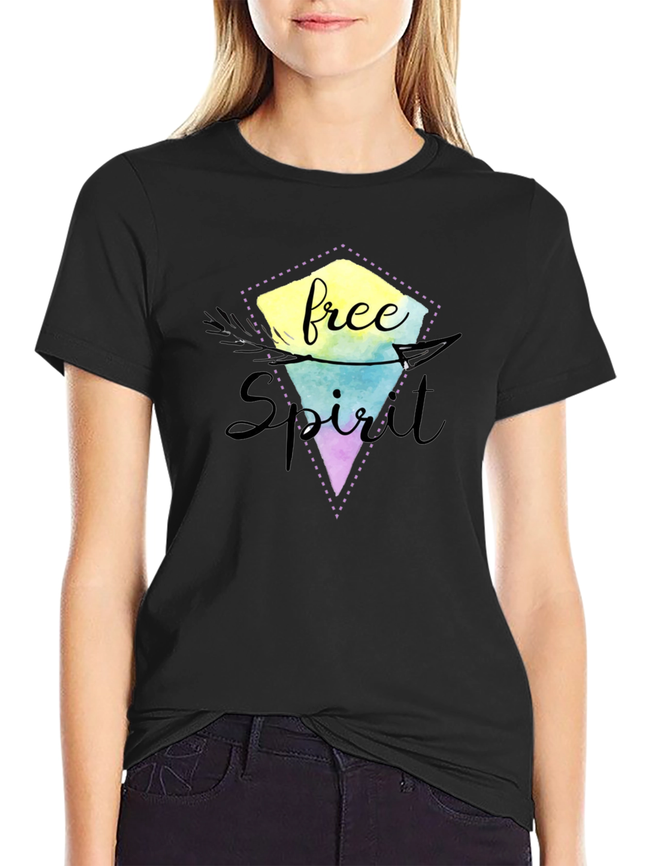 Free Spirit Graphic Tee - Black Unisex Shirt