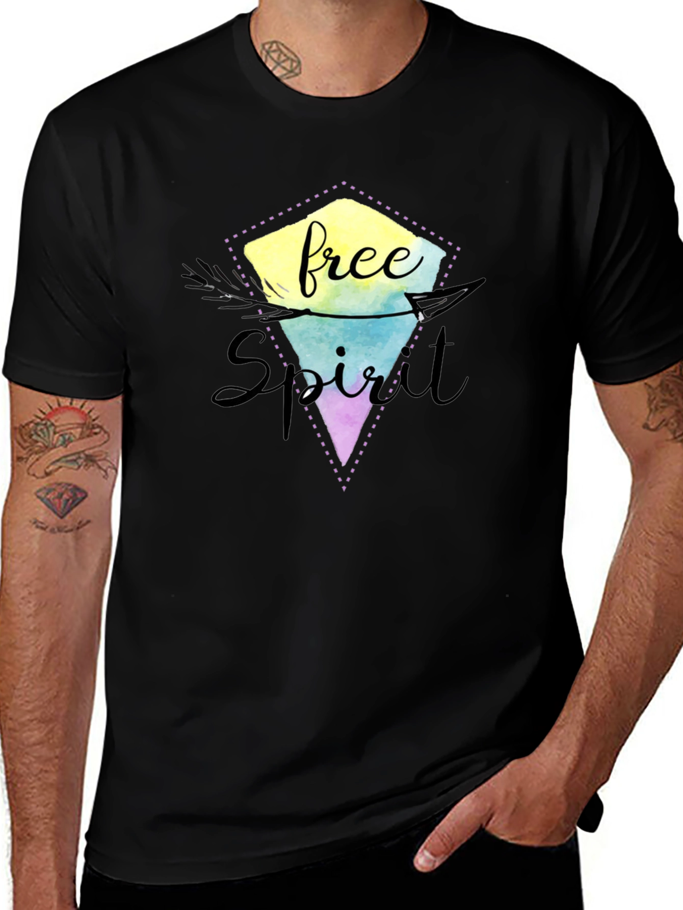 Free Spirit Graphic Tee - Black Unisex Shirt