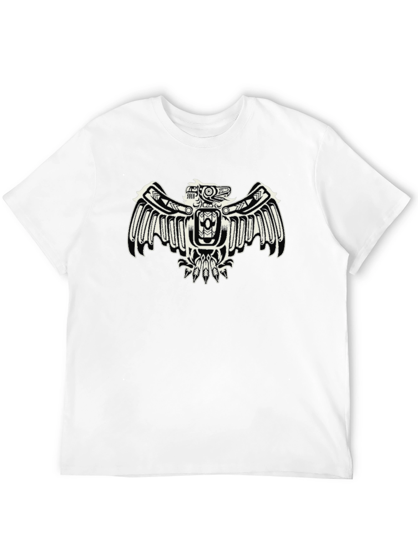 Tribal Eagle Graphic Black T-Shirt