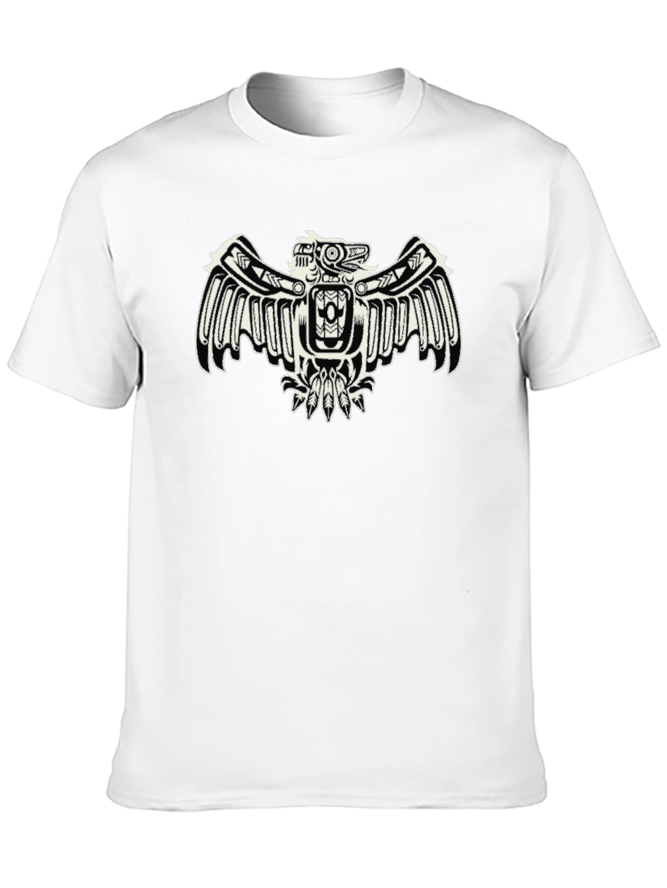 Tribal Eagle Graphic Black T-Shirt