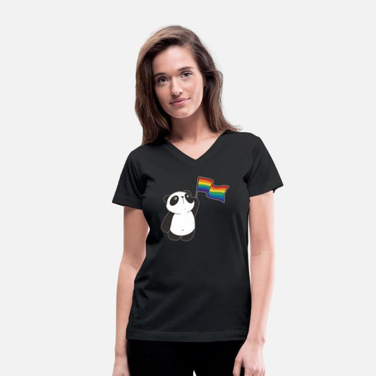 Panda Waving Rainbow Flag Lgbtq Lgbt Diversity