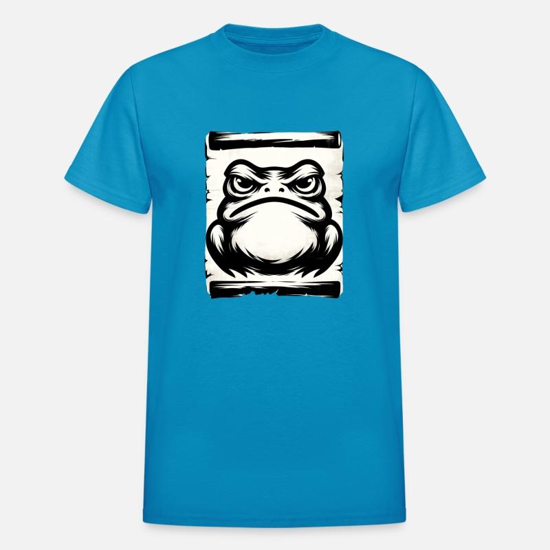 Papyrus Scroll Japanese Art Silhouette Grumpy Frog