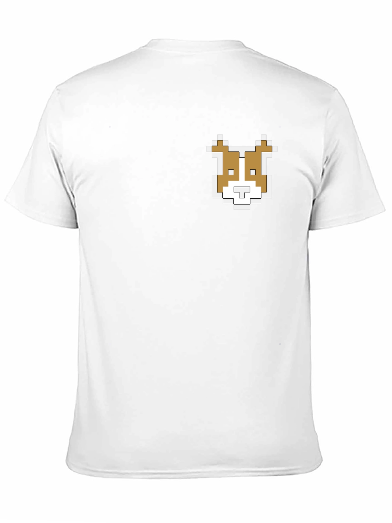 Pixel Dog Graphic Tee - Black Cotton Shirt