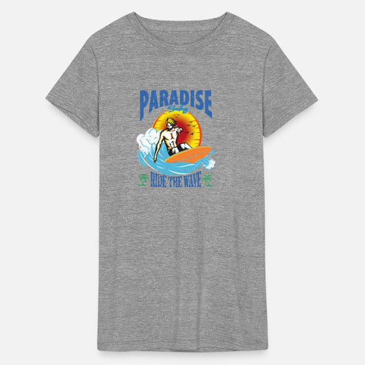 Paradise Surfing Ride The Wave