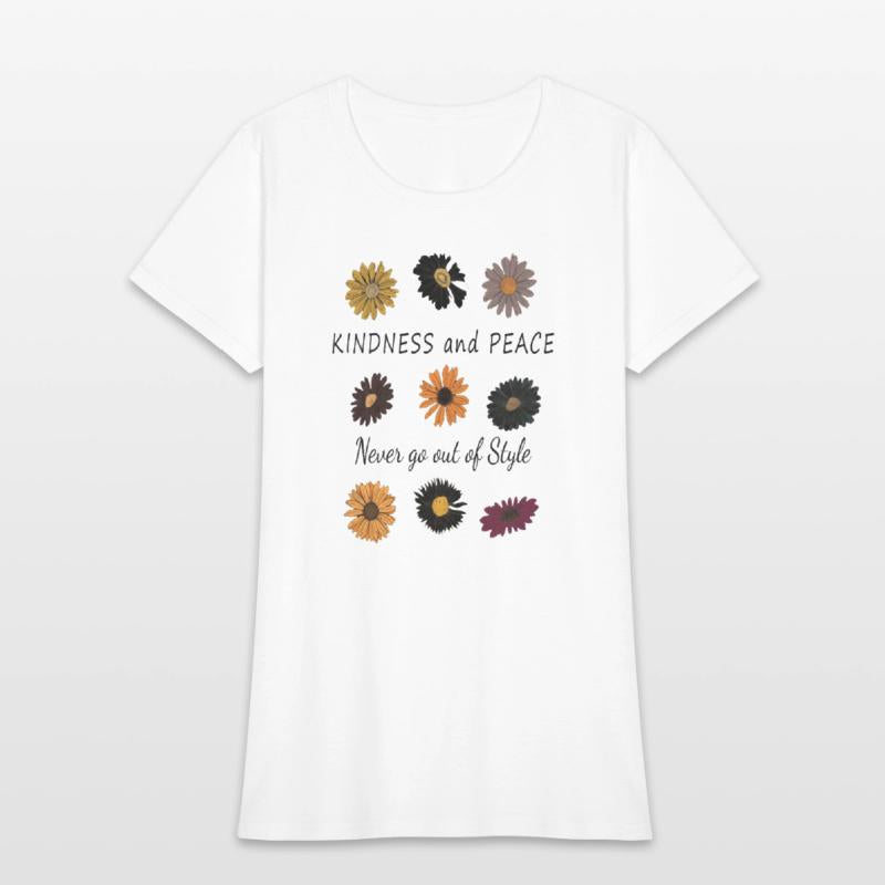 Peace & Kindness Handwritten Tee black