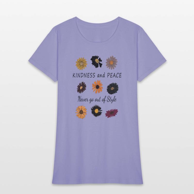 Peace & Kindness Handwritten Tee black