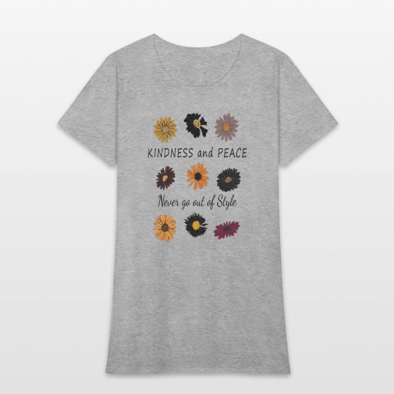 Peace & Kindness Handwritten Tee black