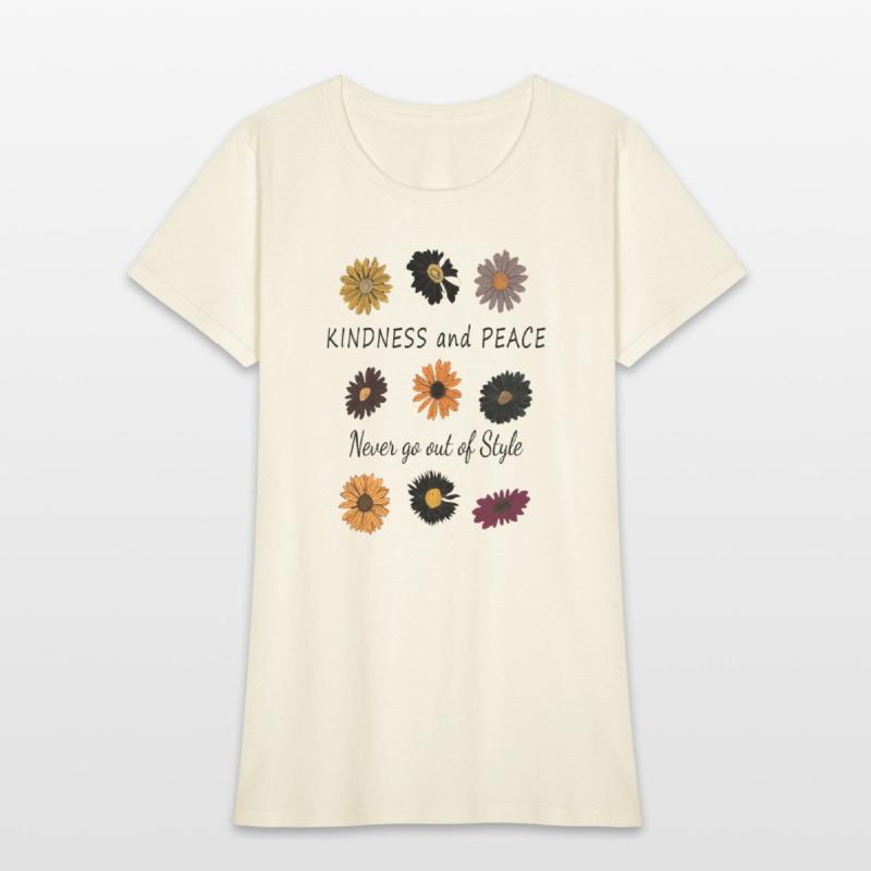 Peace & Kindness Handwritten Tee black