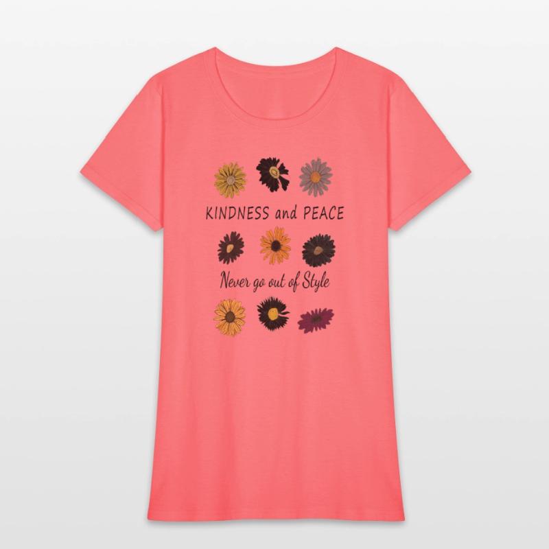 Peace & Kindness Handwritten Tee black