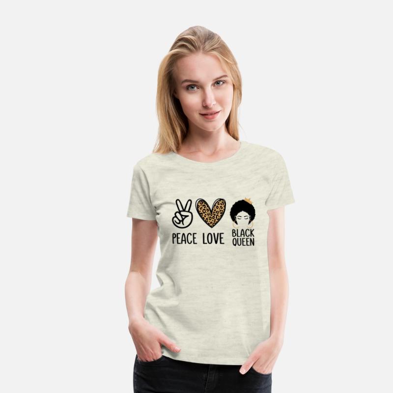 Peace Love Black Queen Leopard Black Women Gift